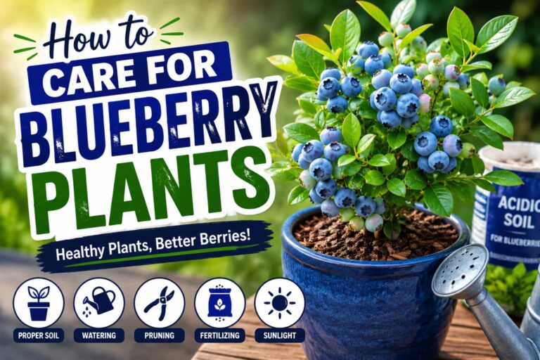 How to care for blueberry plants with proper soil, watering, pruning, fertilizing, and sunlight