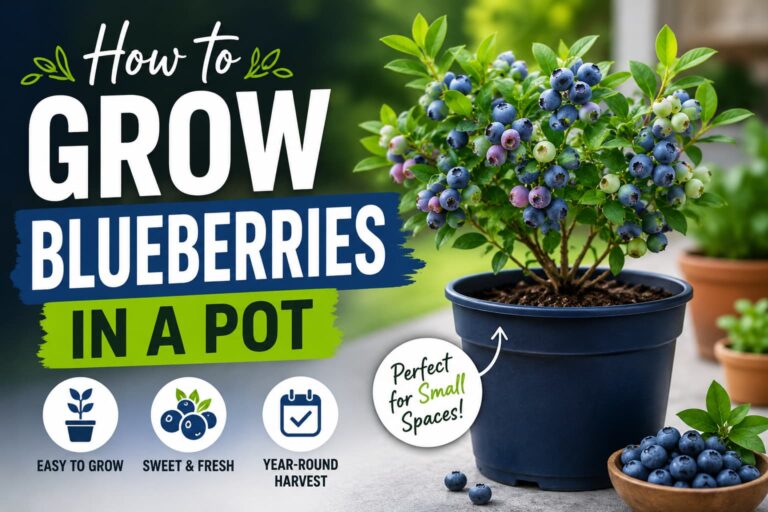 How to grow blueberries in a pot at home with a healthy blueberry plant
