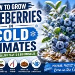 How to grow blueberries in cold climates with a snow-covered blueberry plant and winter protection tips