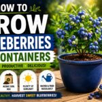 How to grow blueberries in containers at home with a potted blueberry plant