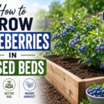 How to grow blueberries in raised beds with healthy blueberry plants and ripe berries