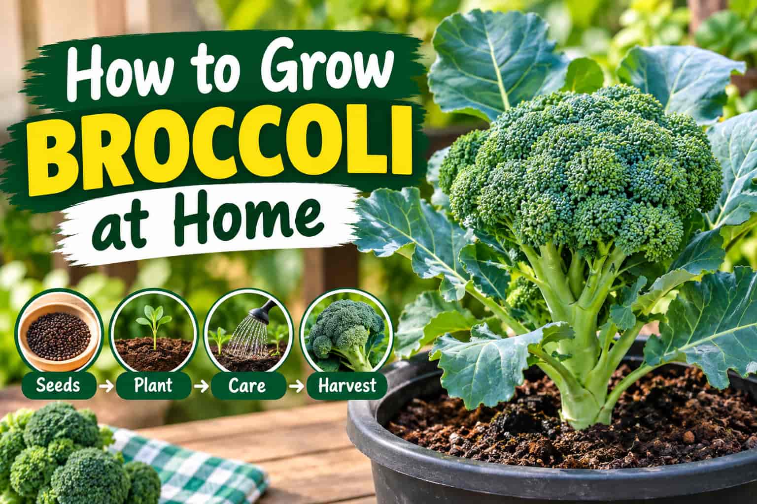 How to grow broccoli at home in a pot with simple planting, care, and harvesting steps